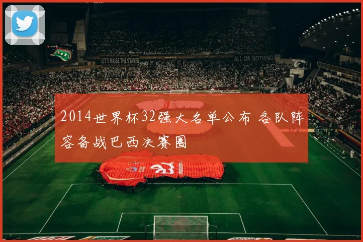2014世界杯32强大名单公布 各队阵容备战巴西决赛圈